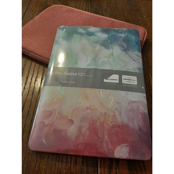 New Wocadi 5-in-1 Pink Multi-Color MacBook Pro Retina 13 Sleeve Protection Kit - Picture 1 of 5